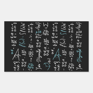 Wiskunde formuleert wiskunde natuurkunde docent rechthoekige sticker