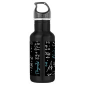 Wiskunde formuleert wiskunde natuurkunde docent waterfles  (Achterkant)