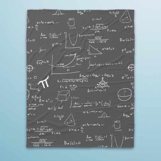 Wiskunde formules algebra nerd fleece deken
