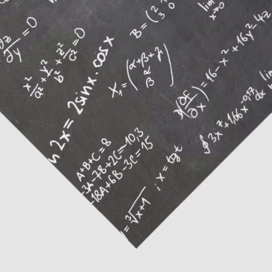 Wiskunde-formules op Blackboard Tissuepapier (Detail)