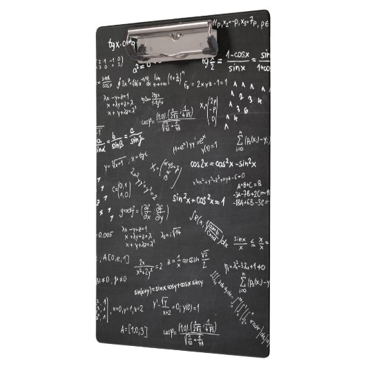 Wiskunde-formules op een Blackboard Klembord (Links)