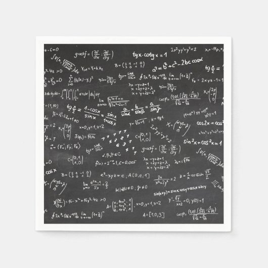 Wiskunde-formules op een Blackboard Servet (Voorkant)