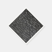 Wiskunde-formules op een Blackboard Servet (Hoek)