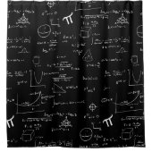 Wiskunde formules vergelijkingen Handgeschreven Sc Douchegordijn (Voorkant)