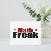 Wiskunde Freak Briefkaart (Staand voorkant)