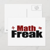 Wiskunde Freak Briefkaart (Voorkant / Achterkant)