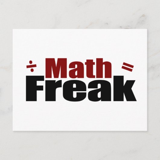 Wiskunde Freak Briefkaart (Voorkant)