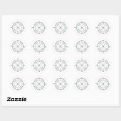 Wiskunde freak eenheidscirkel terug naar school ronde sticker (Vel)