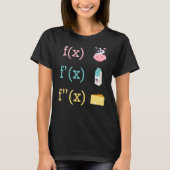 Wiskunde Fun Koe Milk Cheese Derivation Infinity C T-shirt (Voorkant)