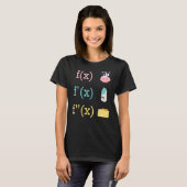 Wiskunde Fun Koe Milk Cheese Derivation Infinity C T-shirt (Voorkant volledig)
