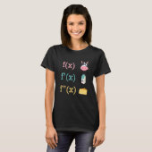 Wiskunde Fun Koe Milk Cheese Derivation Infinity C T-shirt (Voorkant volledig)