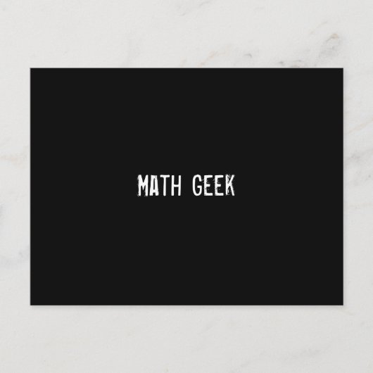 Wiskunde Geek Briefkaart (Voorkant)