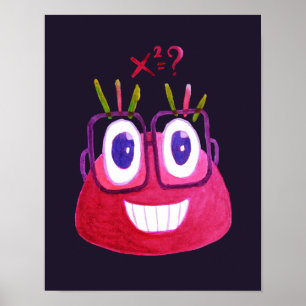 Wiskunde Geek Cute Algebra Mathematicus Kinder Poster