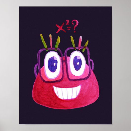 Wiskunde Geek Cute Algebra Mathematicus Kinder Poster (Voorkant)