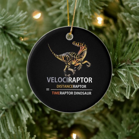 Wiskunde Geek Dinosaur Velociraptor Keramisch Ornament (Boom)