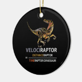 Wiskunde Geek Dinosaur Velociraptor Keramisch Ornament (Links)