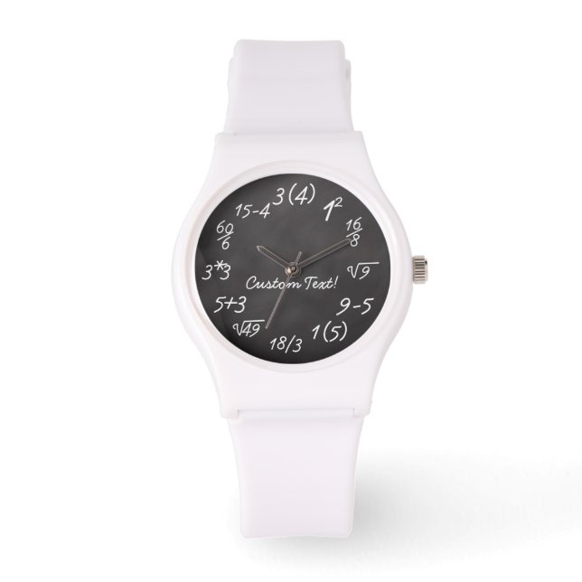 Wiskunde Geek Funny Equation Teacher/Engineer Wome Horloge (Voorkant)