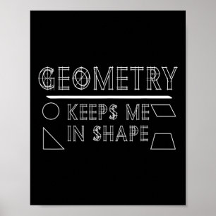 Wiskunde Geek Geometrie Leraar Phrase Gym Gezegde Poster