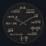 Wiskunde Geek Grote Klok<br><div class="desc">De perfecte klok voor de wiskunde geek of leraar in je leven.</div>