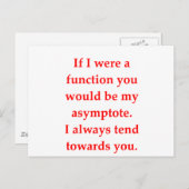 wiskunde geek houdt op briefkaart (Voorkant / Achterkant)