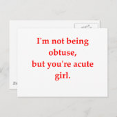 wiskunde geek houdt op briefkaart (Voorkant / Achterkant)