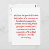 wiskunde geek houdt op briefkaart (Voorkant / Achterkant)