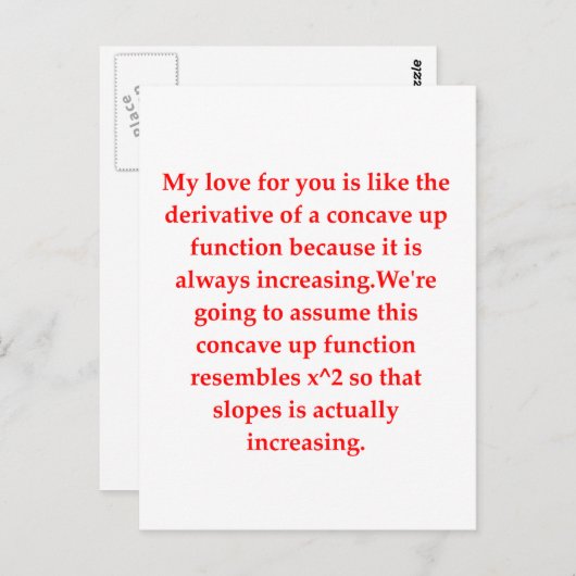 wiskunde geek houdt op briefkaart (Voorkant / Achterkant)