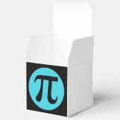 Wiskunde geek Pi-symbool, blauw op zwart Bedankdoosjes (Geopend)