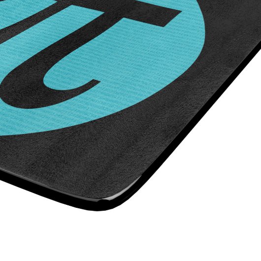 Wiskunde geek Pi-symbool, blauw op zwart Snijplank (Hoek)