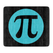 Wiskunde geek Pi-symbool, blauw op zwart Snijplank (Voorkant)