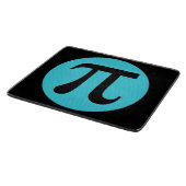 Wiskunde geek Pi-symbool, blauw op zwart Snijplank (Hoek)