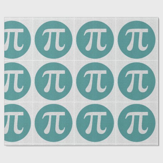 Wiskunde geek Pi-symbool, blauwe cirkel en cijfers Cadeaupapier (Vlak)