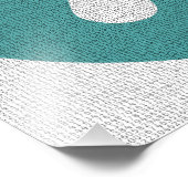 Wiskunde geek Pi-symbool, blauwe cirkel en cijfers Foto Afdruk (Hoek)