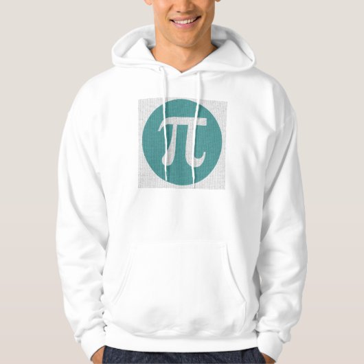 Wiskunde geek Pi-symbool, blauwe cirkel en cijfers Hoodie (Voorkant)