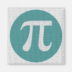 Wiskunde geek Pi-symbool, blauwe cirkel en cijfers Magneet