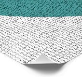 Wiskunde geek Pi-symbool, blauwe cirkel en cijfers Poster (Hoek)