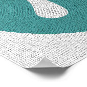 Wiskunde geek Pi-symbool, blauwe cirkel en cijfers Poster (Hoek)