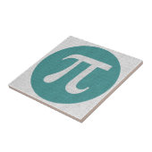 Wiskunde geek Pi-symbool, blauwe cirkel en cijfers Tegeltje (Zijkant)