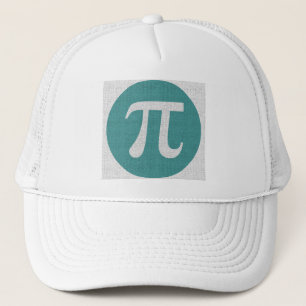 Wiskunde geek Pi-symbool, blauwe cirkel en cijfers Trucker Pet