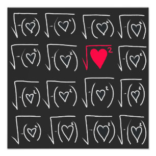 Wiskunde geek romance : echte liefde vinden foto afdruk