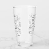 Wiskunde Geek, wiskundeoplosspatroon Glas (Rechts)