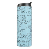 Wiskunde Geek, wiskundeoplosspatroon Thermosbeker (Gedraaid links)