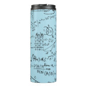 Wiskunde Geek, wiskundeoplosspatroon Thermosbeker (Achterkant)