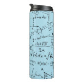 Wiskunde Geek, wiskundeoplosspatroon Thermosbeker (Geroteerd rechts)