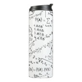 Wiskunde Geek, wiskundeoplosspatroon Thermosbeker (Gedraaid links)