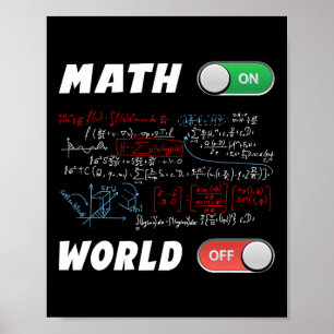Wiskunde Geeks Pi Day Wiskunde over de wereld van  Poster