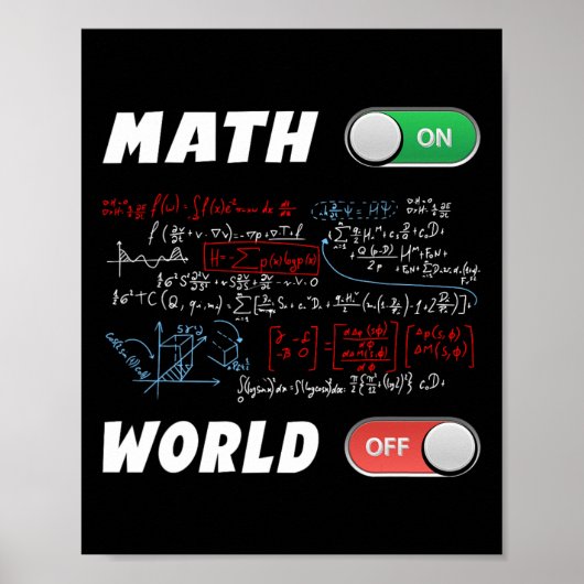 Wiskunde Geeks Pi Day Wiskunde over de wereld van  Poster (Voorkant)
