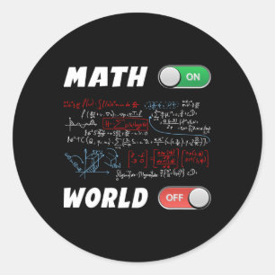 Wiskunde Geeks Pi Day Wiskunde over de wereld van  Ronde Sticker