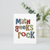 Wiskunde Geeks Rock Briefkaart (Staand voorkant)