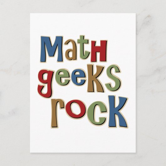 Wiskunde Geeks Rock Briefkaart (Voorkant)